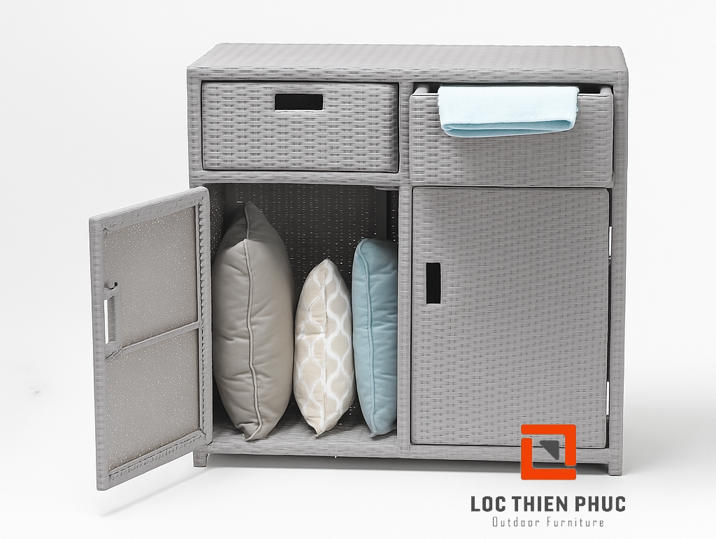 Tủ đựng đồ mây nhựa LTPT18